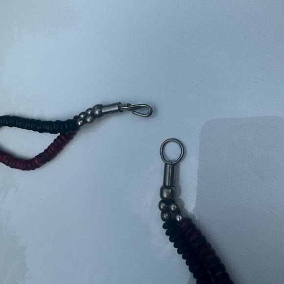 Vintage Wooden Hand Carved Tribal Safari Bead Necklace - Picture 4 of 4